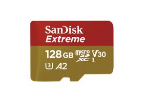 SanDisk MicroSDXC 128GB Extreme A2 UHS-I (V30) U3 + SD adaptér 1SA1020